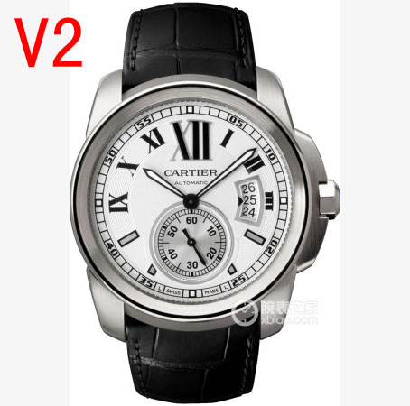 一比一卡地亞手錶,a货 CALIBRE DE CARTIER系列W7100037机械仿表，原版Cal.1904机心，白面背透机械表，N厂精品卡地亞仿表-卡地亚CARTIER