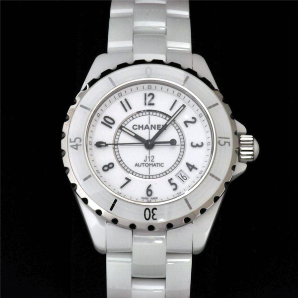 一比一精仿CHANEL機械手錶，1比1香奈爾J12系列H0970-38mm腕表,原裝進口機械機心，藍寶石，進口韓國純白真陶瓷表殼表帶，超a做工，香奈兒女式手錶-香奈兒Chanel