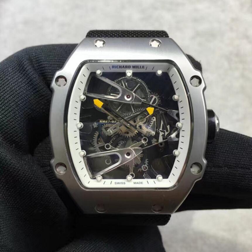 高仿Richard Mille手表 里查德米尔男士系列RM 027-02 NTPT QTPT腕表，手动机械，47.77*39.7毫米，含碳复合材料，潮男手表。-RM理查德·米勒