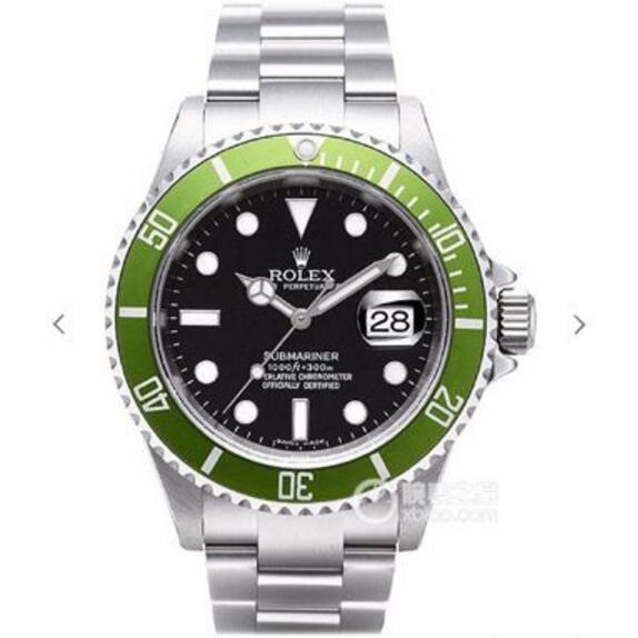 明星同款，超3A 勞力士複古手錶 一比一黑面綠水鬼 rolex Submariner 16610 LV黑色表盤，綠色表圈，勞力士潛航者複古款,JF廠完美！-勞力士Rolex