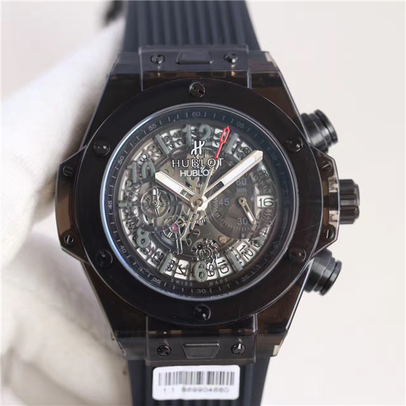 高仿復刻手錶一比一恆寶宇舶大爆炸BIG BANG系列411.JB.4901.RT腕錶,進口日本石英VK機芯，黑色表殼，45mm，男士手錶-恒宝宇舶表Hublot