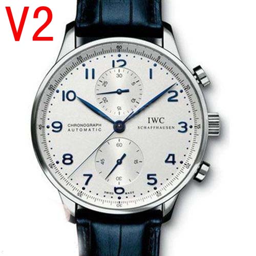 ZF廠萬國葡萄牙IW371417手錶，高級複刻IWC PORTUGIESER,經典爆款白面藍字藍針，精仿79350自動機心，超薄外殼12.3厚度跟正品一樣-万国 IWC