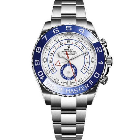 JF廠 1比1超級復刻勞力士手錶-Rolex Yacht Master II 遊艇名仕116680帆船賽計時腕錶,銀色計時真陶瓷圈，復刻7750機心，一比一做工-勞力士Rolex