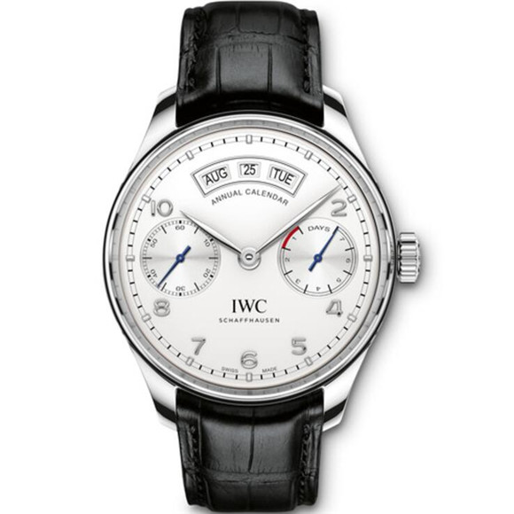 一比一萬國葡萄牙IW503501腕錶，頂級復刻IWC萬年曆機心，白色錶盤，動力儲備、月份、星期、日曆全跟正品一樣機心功能，打破葡7又一爆款！YL廠頂級作品-万国 IWC