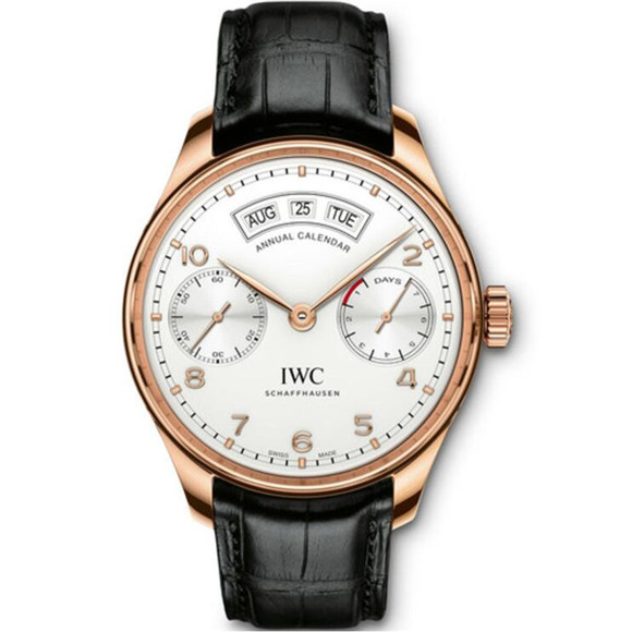 一比一萬國葡萄牙IW503504玫瑰金腕錶，頂級復刻IWC萬年曆機心，動力儲備、月份、星期、日曆全跟正品一樣機心功能，打破葡7又一爆款！YL廠頂級作品-万国 IWC