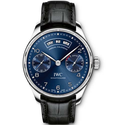 一比一萬國葡萄牙IW503502腕錶，頂級複刻IWC萬年曆機心，藍色表盤，動力儲備、月份、星期、日曆全跟正品一樣機心功能，打破葡7又一爆款！YL廠頂級作品-万国 IWC