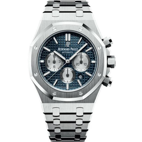 超A 一比一復刻手錶 AP計時碼錶 愛彼皇家橡樹系列計時碼錶26331ST.OO.1220ST.01，41mm，頂級做工的精鋼錶殼，復刻計時自動機芯，藍色錶盤-愛彼Audemars Piguet