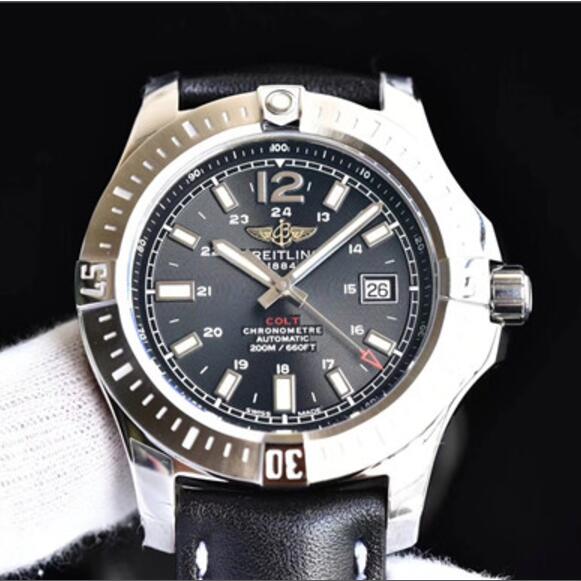 GF新款復刻百年靈挑戰者自動機械腕錶，超A一比一百年靈A1731311腕錶，瑞士進口316L精鋼，黑色錶盤，復刻2824型機芯，頂級打磨，相似度99！-百年靈Breilting