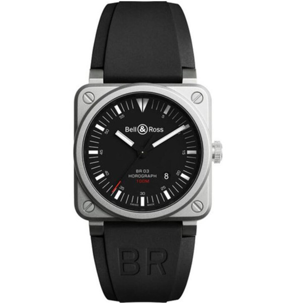 BR新品 一比一柏萊士男表 Bell&Roas 柏萊士 BR 03-92 HOROGRAPH腕錶，微噴精鋼，超強夜光，自動機芯，配有皮帶和織布錶帶，超A做工-柏萊士 Bell & Ross