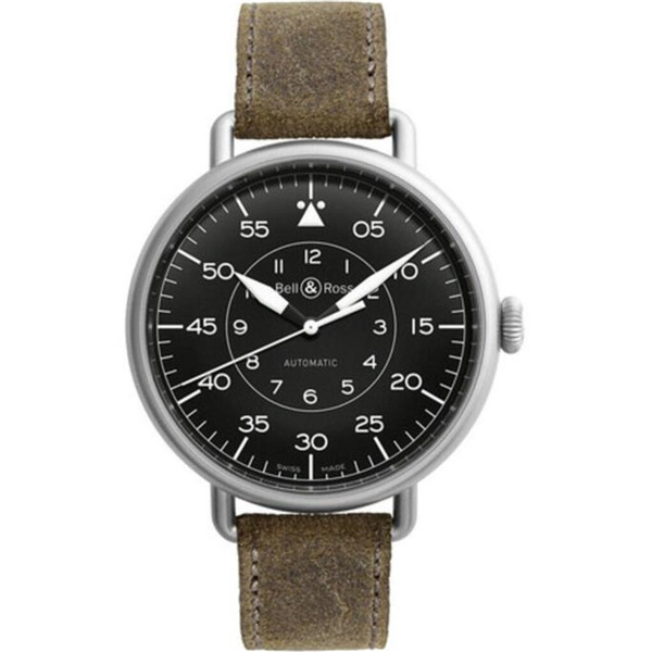 1：1 Bell & Ross柏萊士 超A復刻柏萊士VINTAGE系列WW1-92 MILITARY腕錶，灰色PVD磨光噴砂鋼，超強夜光，自動機械腕錶，頂級質量-柏萊士 Bell & Ross