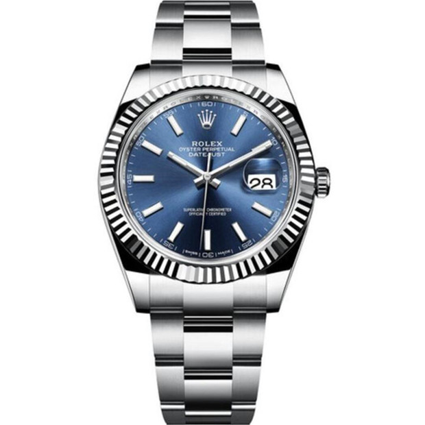 N廠新款勞力士錶 高仿一比一勞力士Rolex日誌型41mm男表，精鋼牙圈藍面男表126334腕錶，復刻3235自動機械機芯，藍寶石鏡面，1比1做工-勞力士Rolex