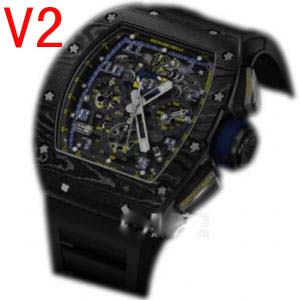 一比一Richard Mille RM011手錶，高仿全黑色碳纖維理查德米勒RM 011路斯特限量版，复刻原装機心，仿真度9成，KV厂最高，复刻最好的rm11-RM理查德·米勒