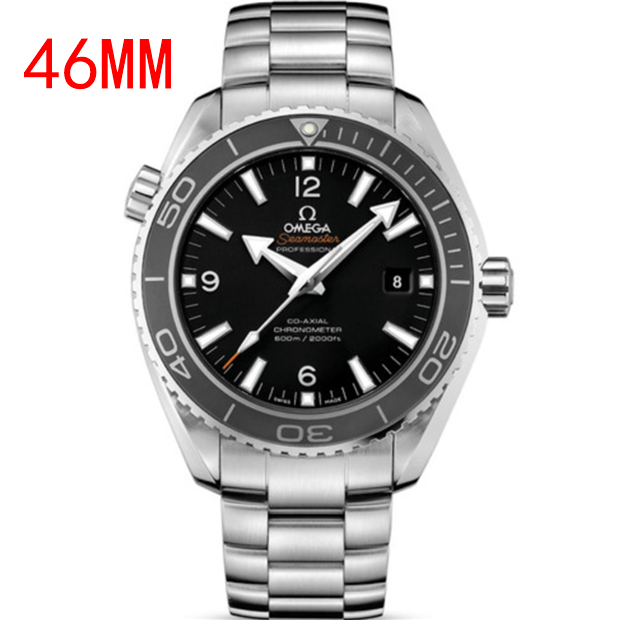 OM廠，超A 一比一復刻歐米茄 OMEGA 機械男表，高仿歐米茄海馬系列232.30.46腕錶，黑色錶盤，進口精鋼，46MM，1：1原裝表扣，復刻名表-欧米茄 OMEGA