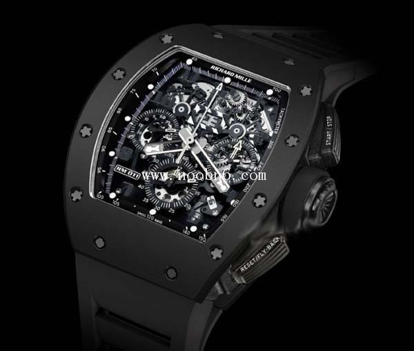 超A 一比一理查德米勒Richard Mille手錶 RM011“Black Phantom”全黑陶瓷+碳纖，高級材料，方形霸氣表盤，復雜鏤空機心，KV廠最好的-RM理查德·米勒