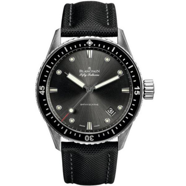 ZF新品寶珀精鋼男表 一比一復刻寶珀五十噚系列5000-1110-B52A腕錶，1315自動上鏈機芯，精鋼錶殼，金屬拉絲工藝，超A復刻表-寶珀Blancpain
