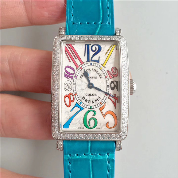 超A正品復刻法蘭克穆勒方型錶殼女表 一比一Franck Muller法穆蘭LONG ISLAND 952女士石英腕錶，原版鱷魚紋錶帶，精仿女表，亂真品質-法蘭克穆勒FRANCK MULLER