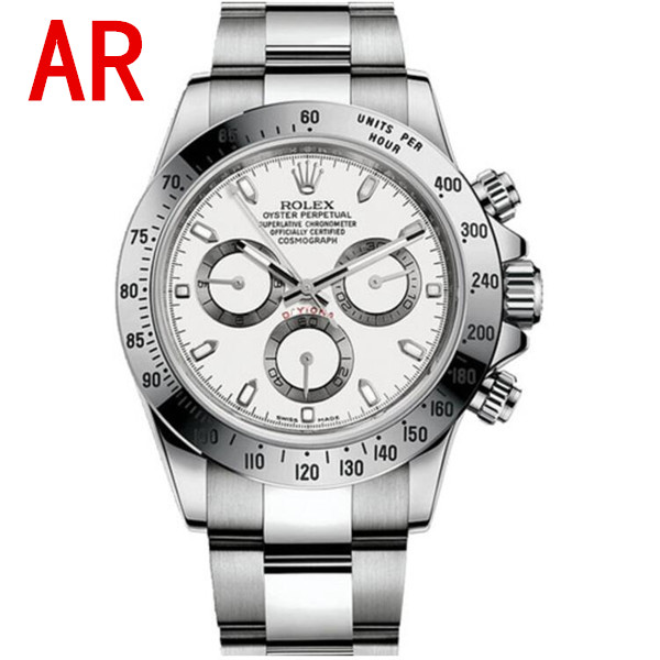 AR廠，頂級複刻白鋼迪,1：1 ROLEX勞力士迪通拿系列116520-78590白盤腕錶，真正的904鋼，4130自動機心，厚度跟正品一樣，市面最好的迪通拿-勞力士Rolex