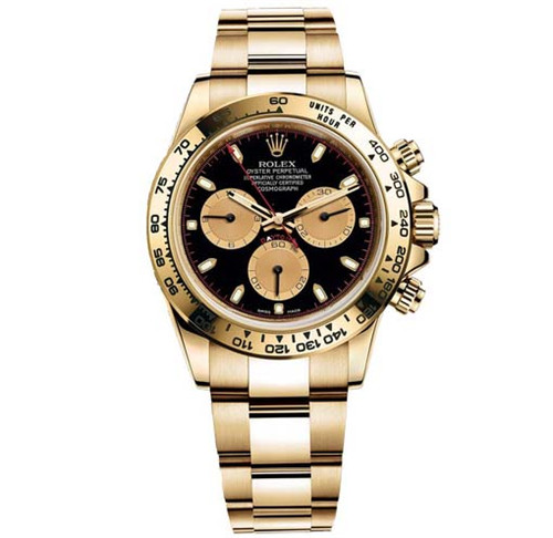 NOOB廠V7勞力士迪通拿宇宙計型手錶，Rolex Daytona 116508金色錶盤，紅色錶針，一比一4130計時機械機心，藍寶石，全黃金色手錶-勞力士Rolex
