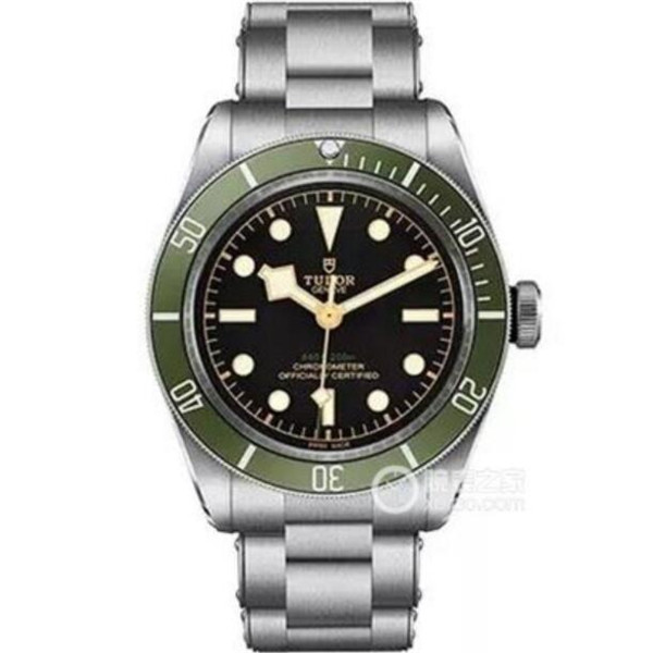 高仿帝舵Tudor潛水男表 一比一帝舵啟承系列Black Bay潛水錶腕錶，超A復刻，精鋼，綠色表圈，相似度可達95%，效果直逼正品，ZF廠新品-帝舵Tudor