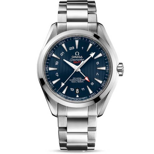 頂級高仿VS廠歐米茄海馬精鋼手錶，1比1復刻OMEGA海馬GMT雙時區，藍色錶盤，全新1:1復制8605機芯模擬度9.8成，真假難分，商務運動，難得的復刻錶-欧米茄 OMEGA