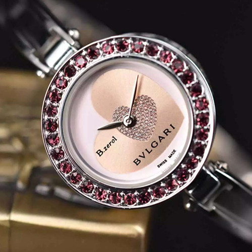 宝嘉丽 瑞士石英机 精钢316带有天然白陶瓷 女士腕表
