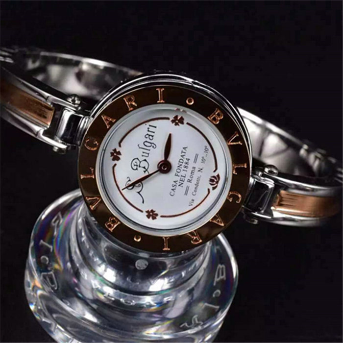 宝格丽Bvlgari手蜀手表精钢316全玫瑰金兰宝石玻璃镜面